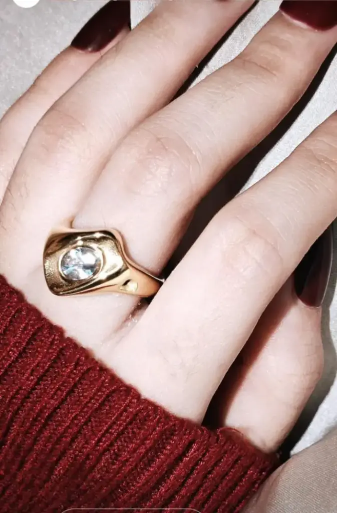 Chunky crystal  ring