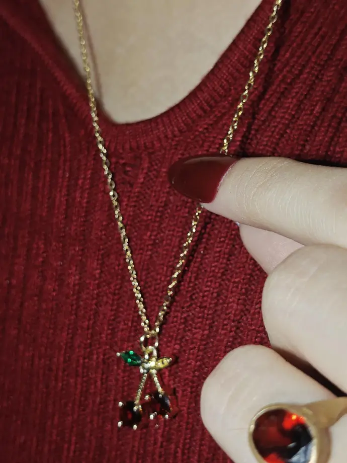 cherry chunky pendent