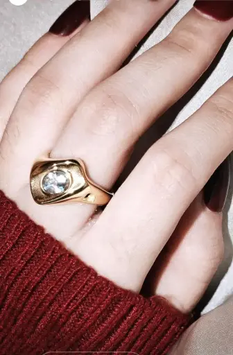 Chunky crystal  ring